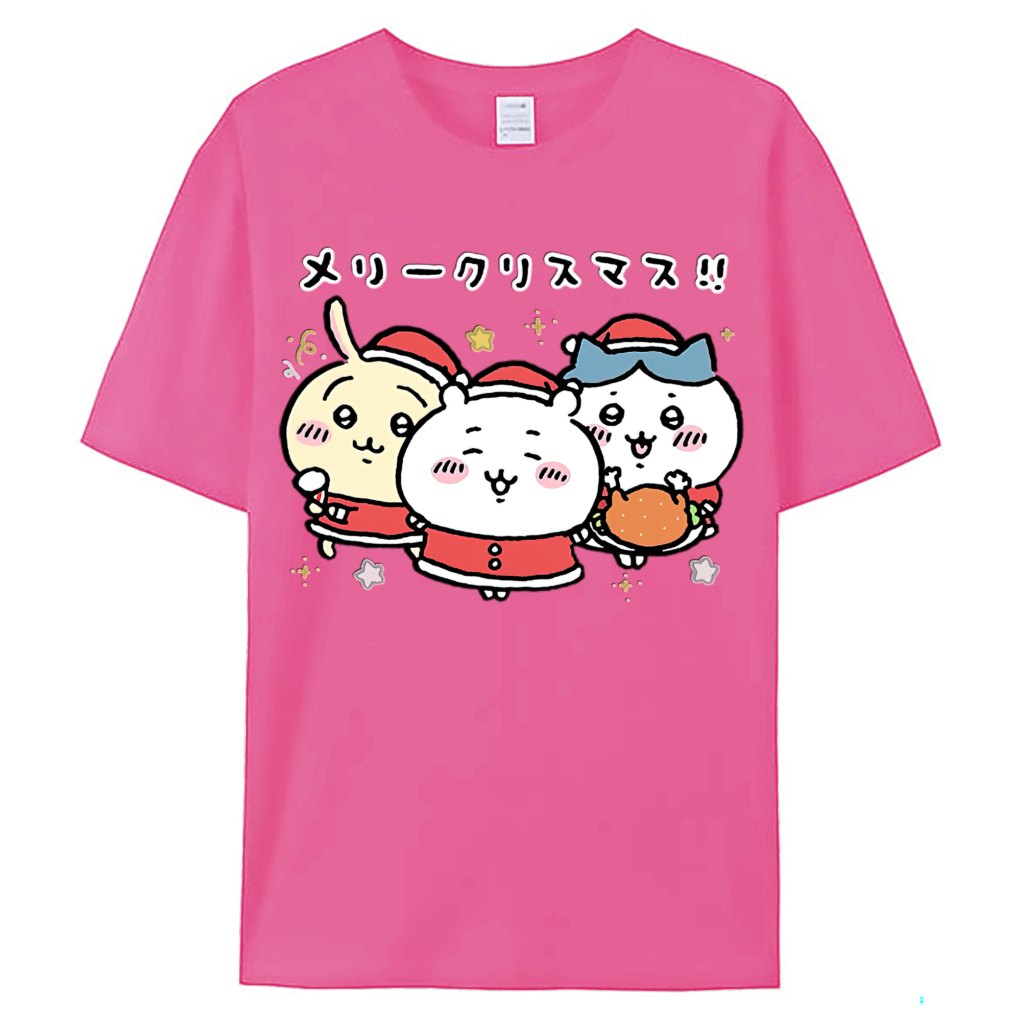 （画像用） ちいかわ ハチワレ Chii-kawa hachiware レディースカジュアルプリントTシャツ（綿100％）